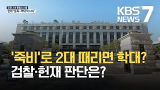 ‘죽비’로 2대 때리면 학대?…검찰-헌재 엇갈린 판단 / KBS 2021.07.15.