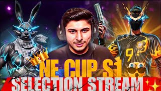 FREE FIRE LIVE ❤️1 VS 1 GUILD TEST +😍TOURNAMENT SELECTION #freefirelive #nonstopgaming  @NE_E-SPORTS