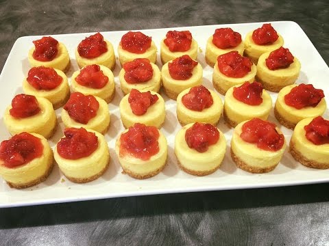 Mini Cheesecake with Strawberry Pie Topping Mini Cheesecake with Strawberry Pie Topping