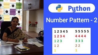Number Pattern- 2 | How to print number pattern in Python