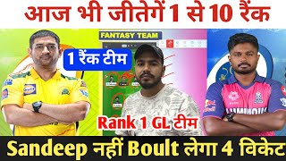 CSK vs RR Dream11 Prediction ! Chennai Super Kings vs Rajasthan Royals Dream11 Team