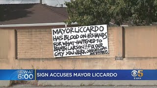 Sign Blames SJ Mayor For Death Of Woman Allegedly Killed By Undocumented Immigrant