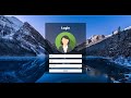 Dynamic transparent login form just in 4 minutes using html and css