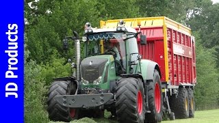 Fendt 824/JCB 435s/Gras inkuilen/Grass silage/Pit work/Visch BV/Doornspijk/Schuitemaker