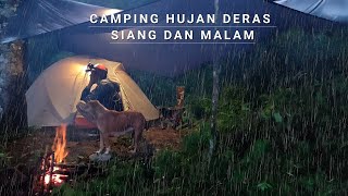 Camping Hujan Deras Dan petir 24 Jam ❗ Tidur Ditenda Dibawah pohon - Camping in the rain