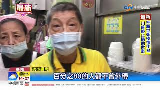 基隆廟口夜市擬禁內用只外帶 攤商哀號急喊停│中視新聞 20200415