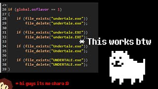 Proving The Code To Delete UNDERTALE.exe Works