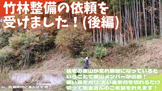 竹林整備の依頼を受けました！(後編)【里山再生・土壌改善・竹林整備・竹藪伐採・チェーンソー実践】