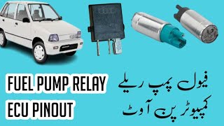 Fuel pump relay ECU pinout Suzuki mehran Euro EFI urdu