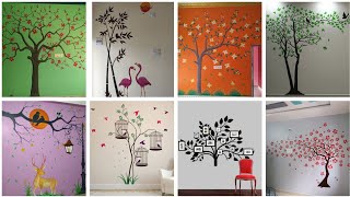Latest Tree Wall Art Painting Design Ideas 2023 || Wall Painting Tree Design Ideas || Wall Design
