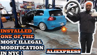 Installing one of the Most Illegal Mods in NYC | Upgraded Carbon Fiber for Golf Mk5!