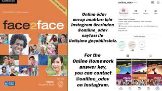 FACE2FACE Starter A1  (Online Ödev Cevap Anahtarı)