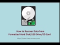 Format Recovery | recover formatted external drive usb drive sd card