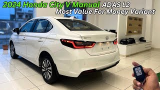 Second Base Model Me Adas Jaise Features ❤️ 2024 Honda City V Full Details Review ✅ VFM Model