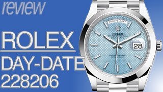 ROLEX デイデイト プラチナ アイスブルー  Ref.228206 ロレックス実機レビュー