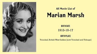 Marian Marsh Movies list Marian Marsh| Filmography of Marian Marsh