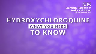 Hydroxychloroquine - What you need to know.