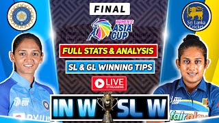 INDW vs SLW Live IN W vs SL W Dream11 Prediction Today Match