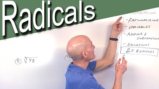Radicals Complete Review - Simplifying, Rationalizing, Equations, Adding & Subtracting