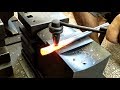 Forging a Tong on New Anvil