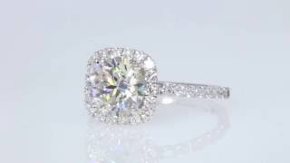 2.62CT Round Brilliant Diamond Plat Halo Engagement Ring AGS Cert/Appr $28K $11,500