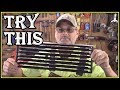 HOW TO CLEAN CAST IRON  BBQ GRATES WITH CRUSHED GLASS