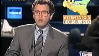 Tg5 Enrico Mentana edizione Straordinaria 19 Luglio 1992