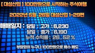 [ 대성산업 ] 100만원으로 시작하는 주식여행 1-29탄