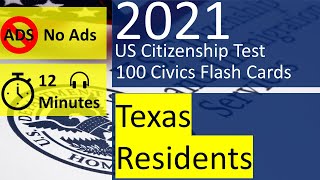 2021 Citizenship Test 100 Question Version for Busy People Texas Residents