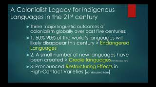 Indigenous Languages and Language Endangerment