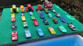 Disney Pixar Cars : Lightning Mcqueen, Flo, Cruz, Mater, Hudson, Wingo, Miles, Mack, Luigi