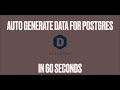 Automatically generate data for Postgres with cleanup in 60 seconds - Data Caterer