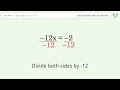 Solve -15x+4x+2-x=0: Linear Equation Video Solution | Tiger Algebra