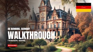 ⭐️ 4K 🇩🇪 Hamburg, Germany Berne Schloss/Park Walkthrough - 2025