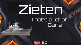 World of Warships Blitz KM Tier 8 Zieten - Secondaries go BBBRRRRRRR