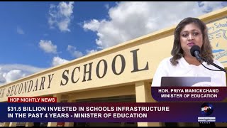 $31.5 BILLION INVESTED IN SCHOOLS INFRASTRUCTURE IN THE PAST 4 YEARS - MINISTER OF EDUCATION