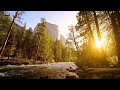 4k merced river sunset yosemite gentle river sounds for sleep u0026 relax natural white noise