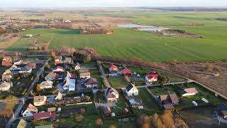 A tour of the city  Kybartai Lithuania 4K drone