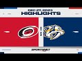 NHL Highlights | Hurricanes vs. Predators - December 27, 2023