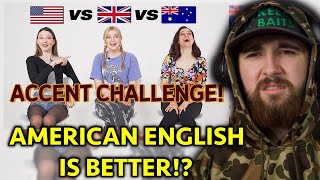 BRITISH vs AMERICAN vs Australian ENGLISH Differences! - American Reacts