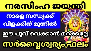 നരസിംഹ ജയന്തി 2024 - നാളെ വീട്ടിൽ വിളക്ക് തെളിയിച്ച് പ്രാർത്ഥിക്കേണ്ട രീതി ഇതാണ്