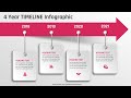 19.[PowerPoint] Create 4 step 3D TIMELINE infographic | Agenda Slide | Free Template