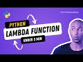 Python Lambda Functions Explained Under 5 min! | Lambda Functions in Python Tutorial With Examples