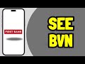 How to see my BVN on the first bank app_(Easy guide)