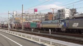 JR貨物　EF200 6号機が牽引する2077ﾚ貨物列車＜EF66 119号機ムドあり＞（H28.12.17）