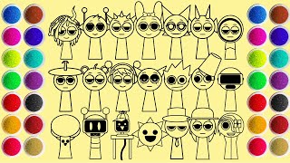 Desenhando Todos os Personagens de Sprunki (Normal - Fase 1) - Incredibox Sprunki