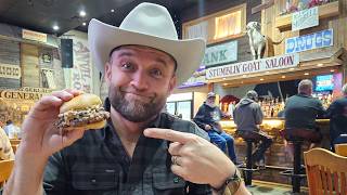 Famous Goat Sliders🐐🍔at the Stumblin' Goat Saloon 🍺 Canadian, Texas