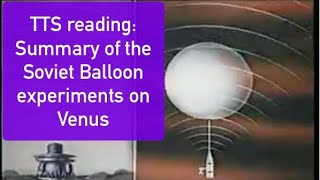 Soviet Balloons on Venus! TTS Reading of "The Vega Balloon Experiments" 1986