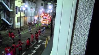 2014年熊谷うちわ祭 22日夜 お祭り広場叩き合い終了後 彌生町区