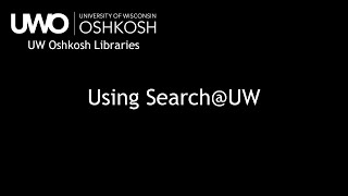 Using Search@UW